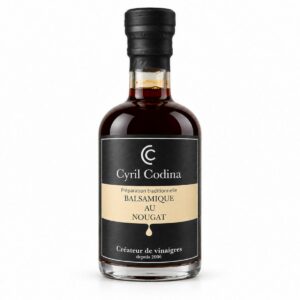 une bouteille de balsamique au nougat premium en 10cl