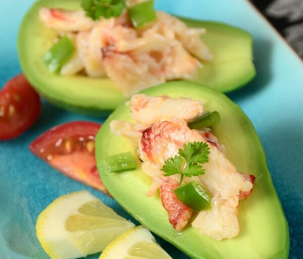 Avocats farcis au crabes-vinaigres-codina-artisanat-recettes-lagrasse-