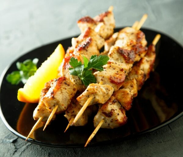 Brochettes de poulet marinées-vinaigres-codina-artisanat-recettes-lagrasse-