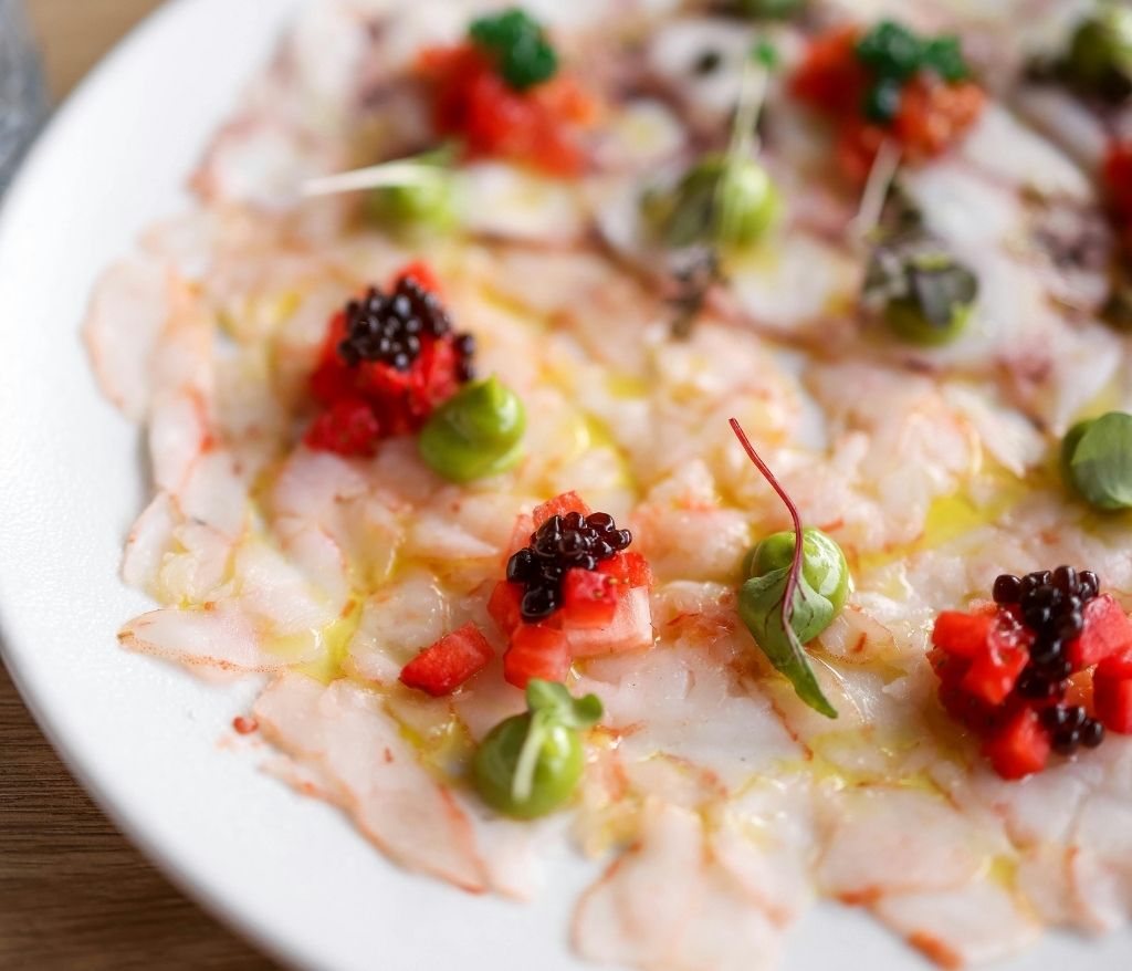 Carpaccio de Saint-Jacques-vinaigres-codina-artisanat-recettes-lagrasse-