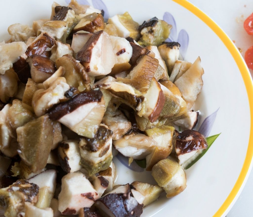 Salade de cèpes-vinaigres-codina-artisanat-recettes-lagrasse-