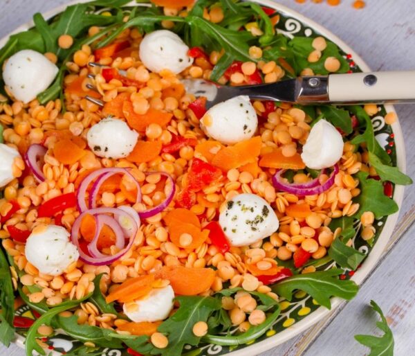 Salade de lentilles corail-vinaigres-codina-artisanat-recettes-lagrasse