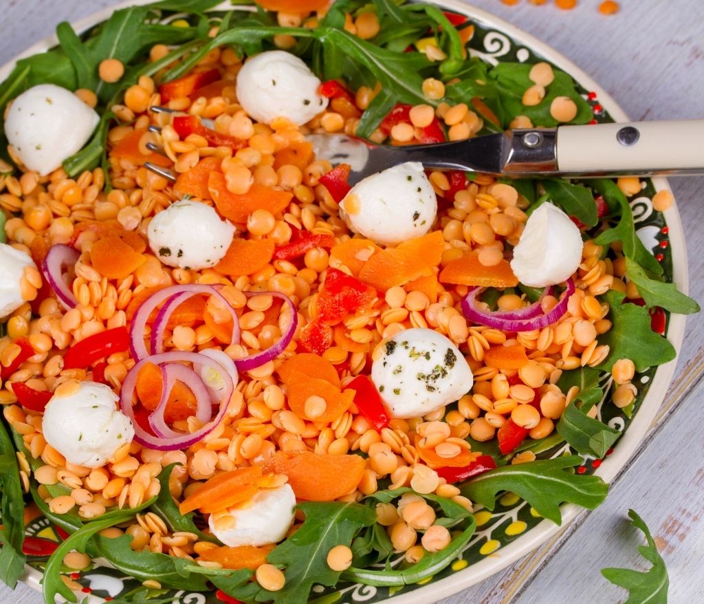 Salade de lentilles corail-vinaigres-codina-artisanat-recettes-lagrasse