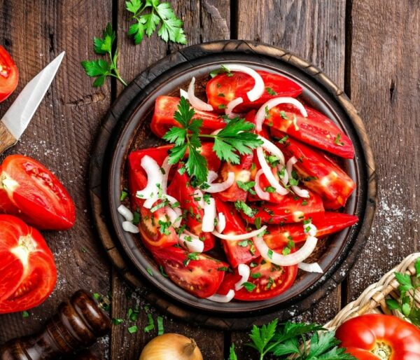 salade de tomates-vinaigres-codina-artisanat-recettes-lagrasse