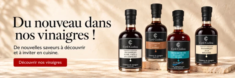 4 bouteilles de vinaigre avec les nouveautés