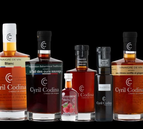 Sélection de vinaigres, balsamiques et perles de vinaigre Cyril Codina